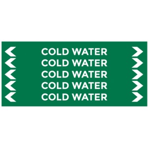 PIPEMARKER COLD WATER 90X40(20)